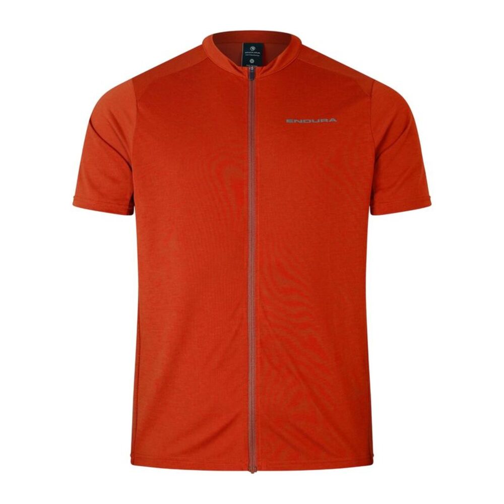 Endura Mens Loop Short-Sleeved Cycling Jersey / Flame Red